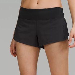 Lululemon Black Speed Up Low-Rise Lined Shorts 2.5”